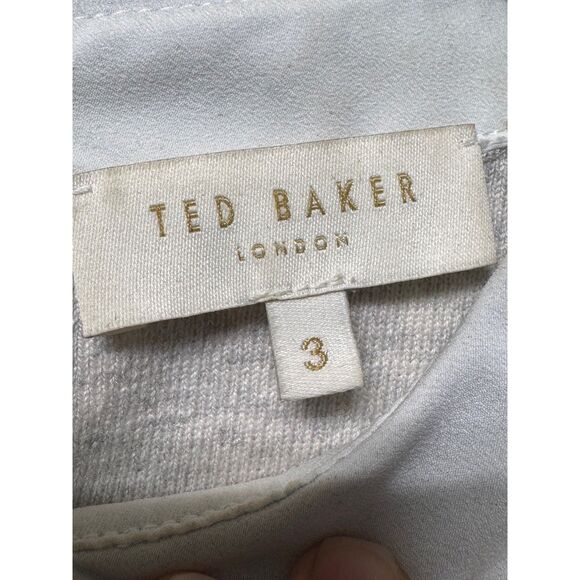 TED BAKER LONDON Lheo Jumper Scalloped Layered Sweater, Sz 3 (US 8) - Picture 9 of 11